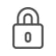A padlock line icon representing secure checkout for Hoedies & Herholdt dried fruit and nuts.